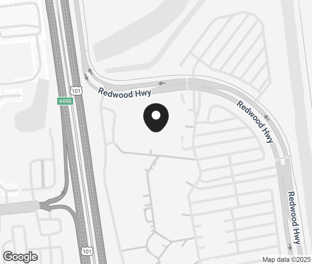 Google Map of 1870 Redwood Highway, Corte Madera CA 94925