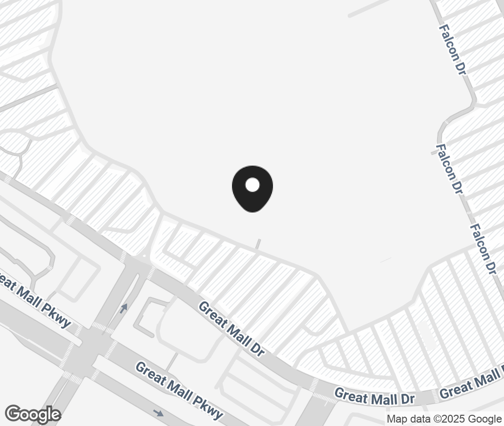 Google Map of 250 Great Mall Drive, Milpitas CA 95035