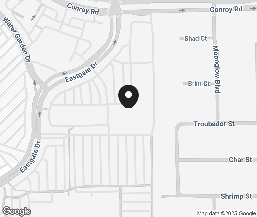 Google Map of 4036 Eastgate Drive, Orlando FL 32839