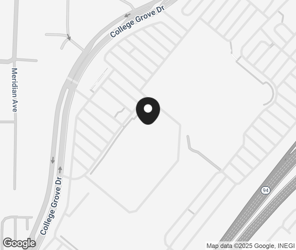 Google Map of 3424 College Ave, San Diego CA 92115