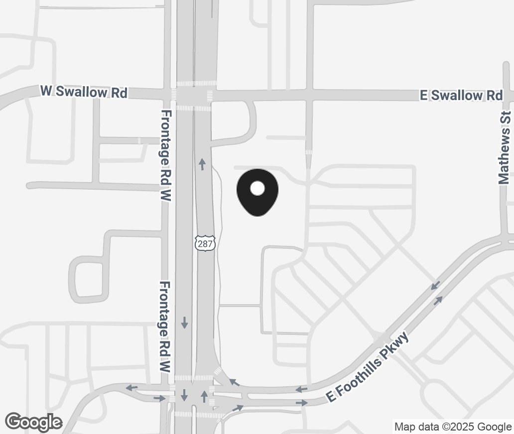 Google Map of 3050 S College Avenue, Fort Collins CO 80525