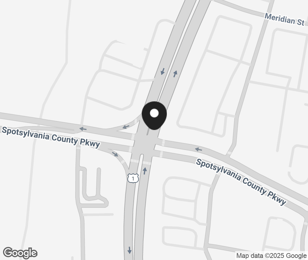 Google Map of 9785 Jefferson Davis Hwy, Fredericksburg VA 22407-9406