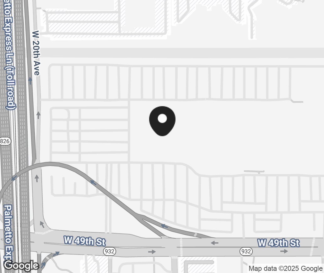 Google Map of 1777 West 49Th St, Hialeah FL 33012