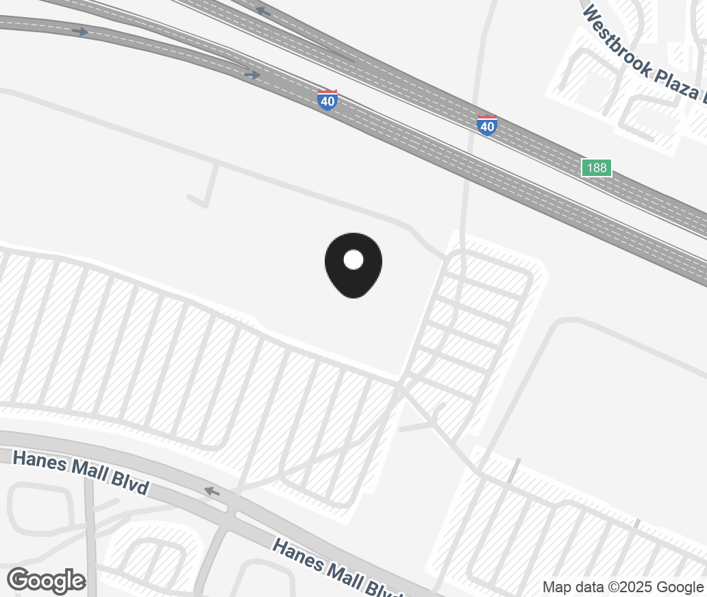 Google Map of 1010 Hanes Mall Blvd, Winston-Salem NC 27103