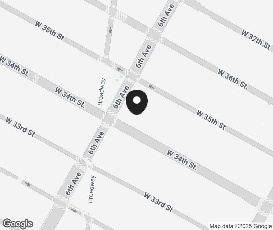 Google Map of 51 W 34Th Street, New York NY 10001
