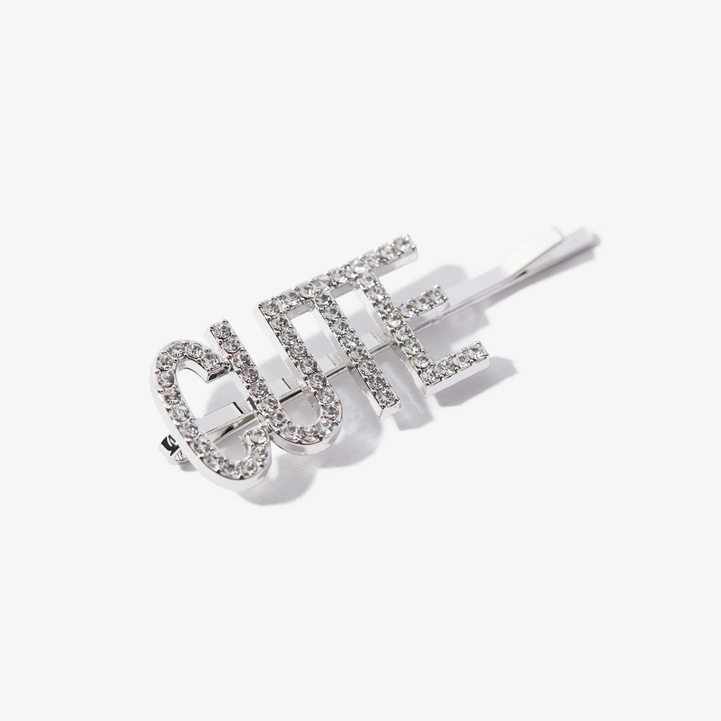 ABH Glam Hairpins - Silver Rhinestone Cute