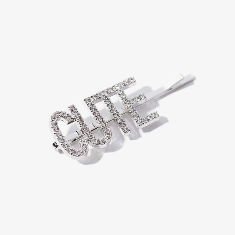 ABH Glam Hairpins - Silver Rhinestone Cute