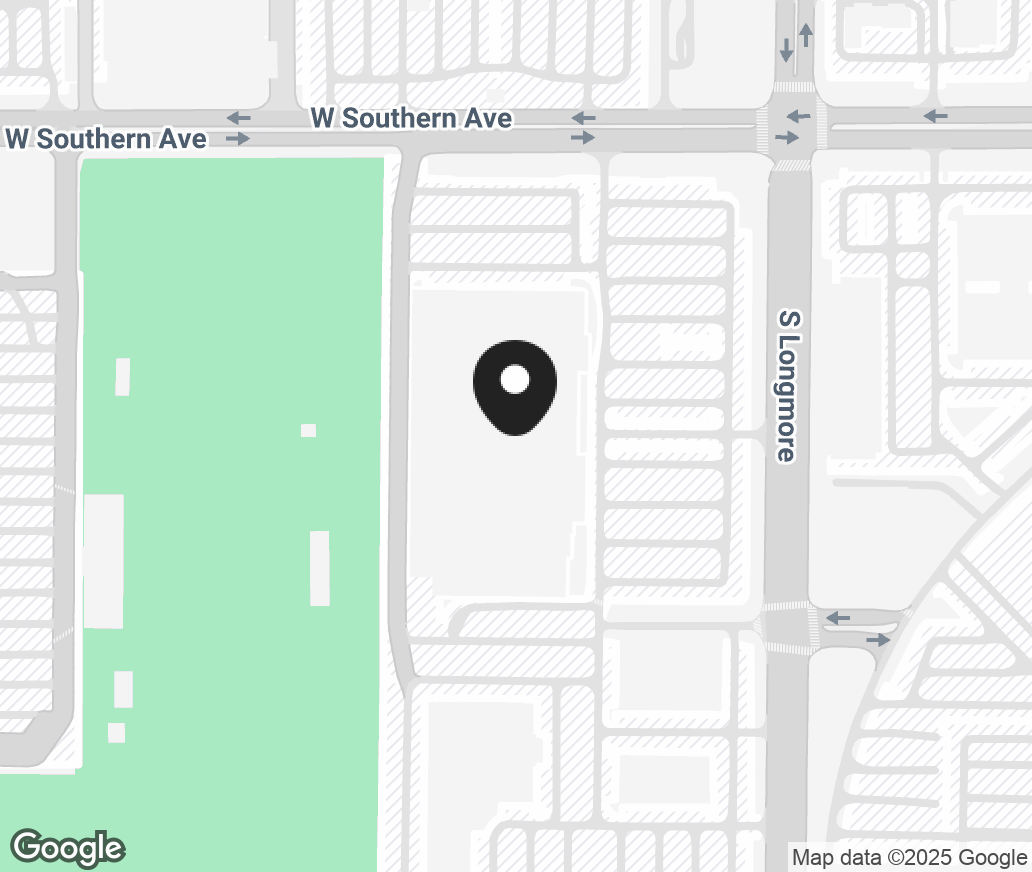 Google Map of 1230 S Longmore Ave, Mesa AZ 85202-9602