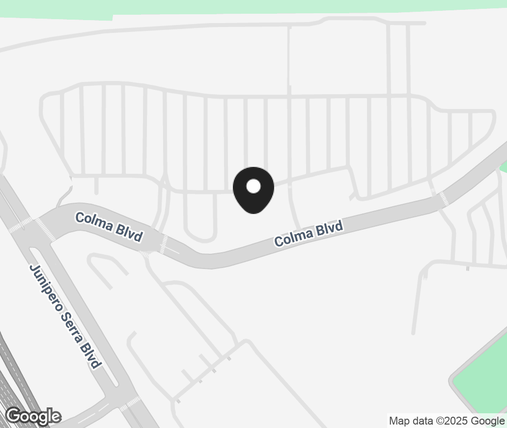 Google Map of 119 Colma Blvd, Colma CA 94014