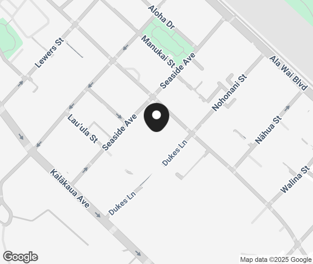 Google Map of 2255 Kuhio Avenu Suite 200, Honolulu HI 96815