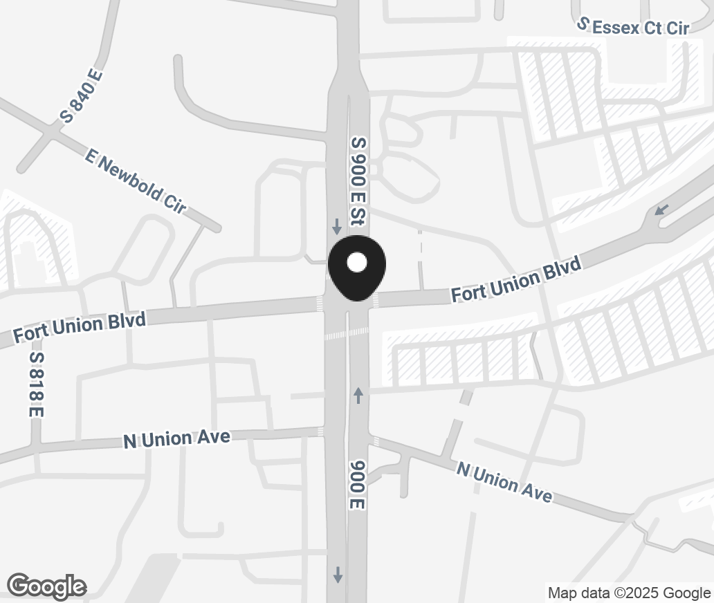 Google Map of 900 East Fort Union Blvd, Midvale UT 84047