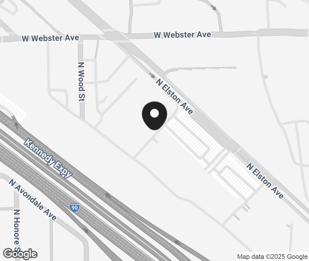 Google Map of 2140 N Elston Ave, Chicago IL 60614