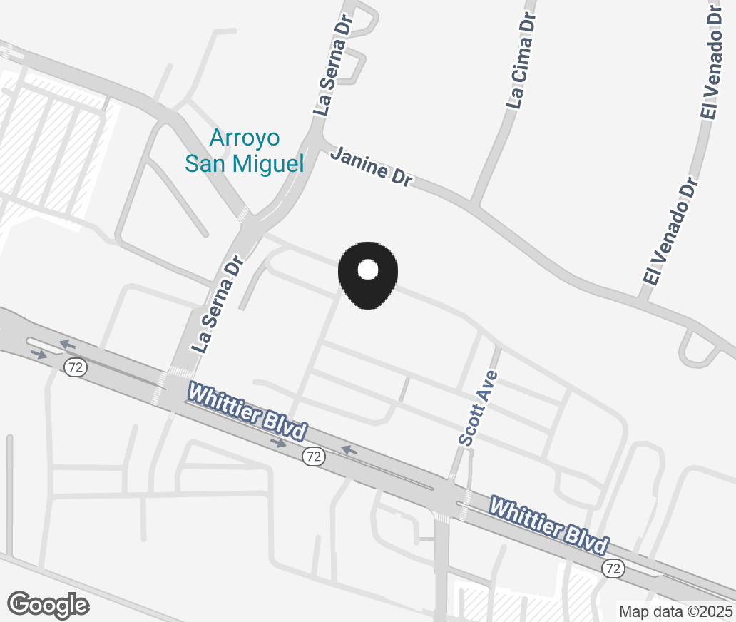 Google Map of 15235 Whittier Blvd, Whittier CA 90603