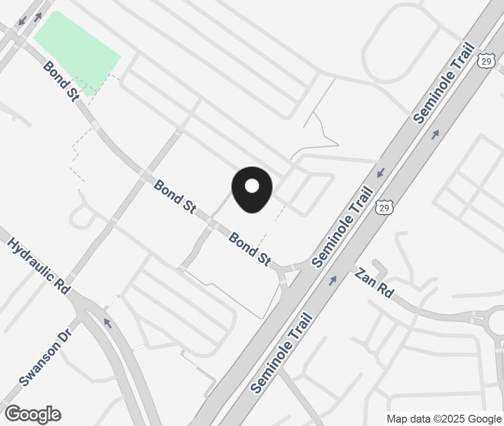 Google Map of 2020 Bond Street Suite 160, Chalottesville VA 22901