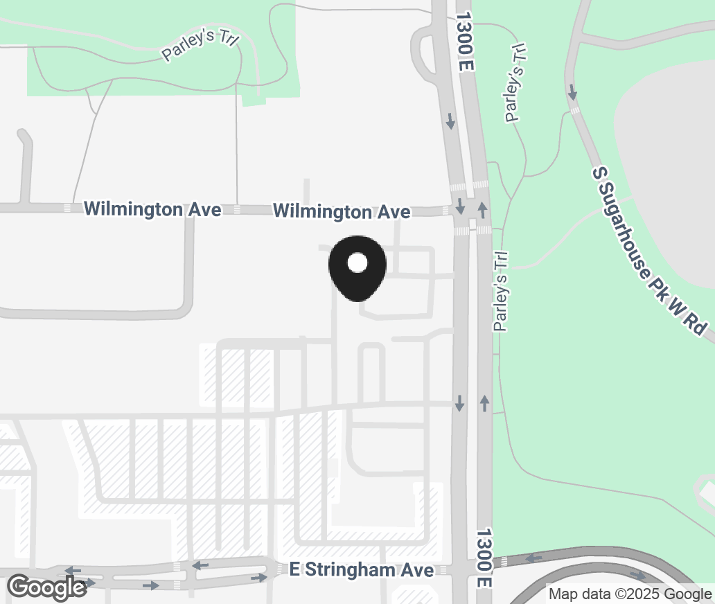 Google Map of 2210 S 1300 East, Salt Lake City UT 84106