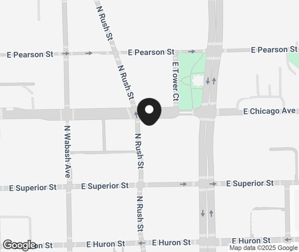 Google Map of 101 E Chicago Ave, Chicago IL 60611