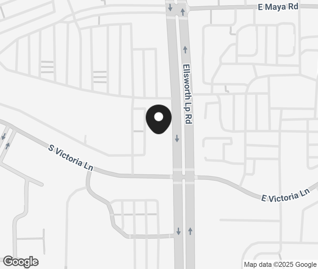 Google Map of 21118 S Ellsworth Loop Road, Queen Creek AZ 85142