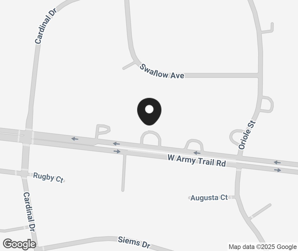 Google Map of 175 W Army Trail Rd, Glendale Heights IL 60139