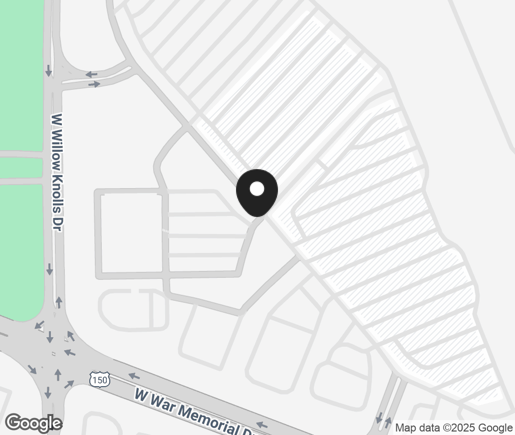 Google Map of 4100 W Willow Knolls Dr, Peoria IL 61615