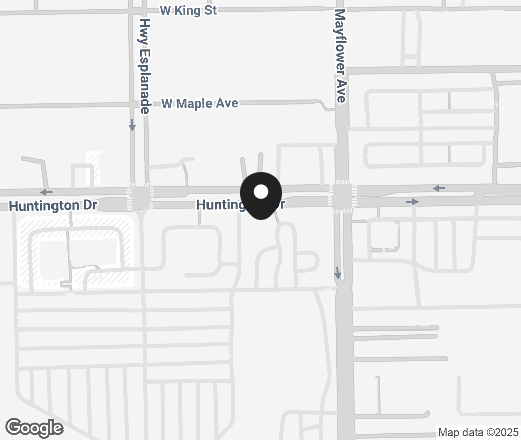 Google Map of 504 W Huntington Dr., Monrovia CA 91016
