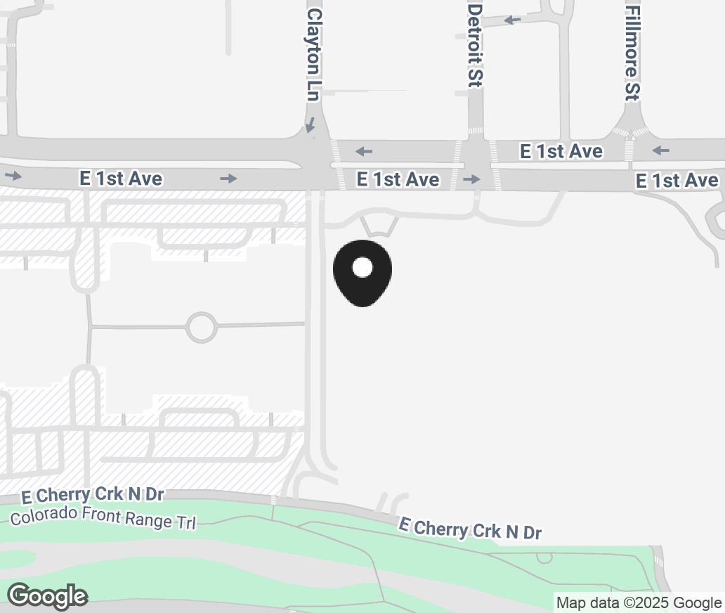 Google Map of 2810 E 1St Avenue, Denver CO 80206