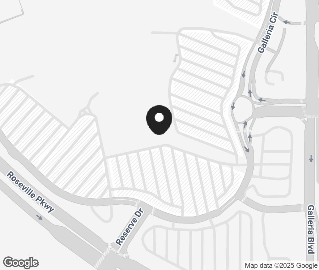 Google Map of 1131 Galleria Boulevard, Roseville CA 95678
