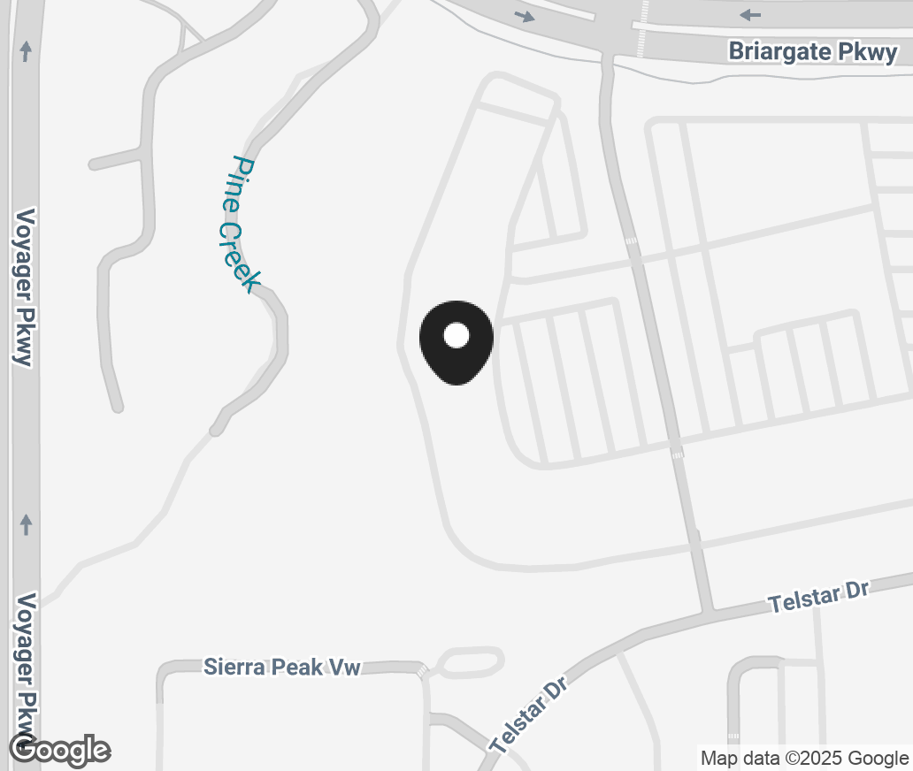 Google Map of 1645 Briargate Parkway Suite 207, Colorado Springs CO 80920