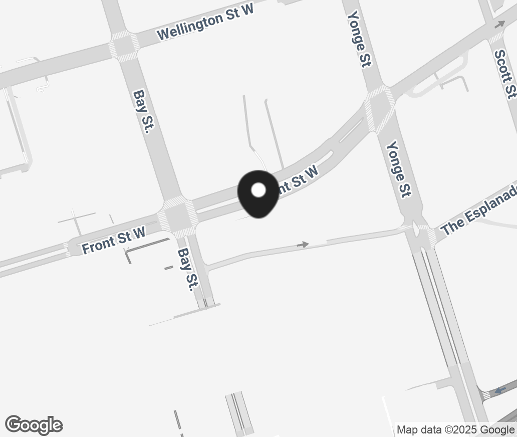 Google Map of 65 Front Street, Toronto ON M5J1E0