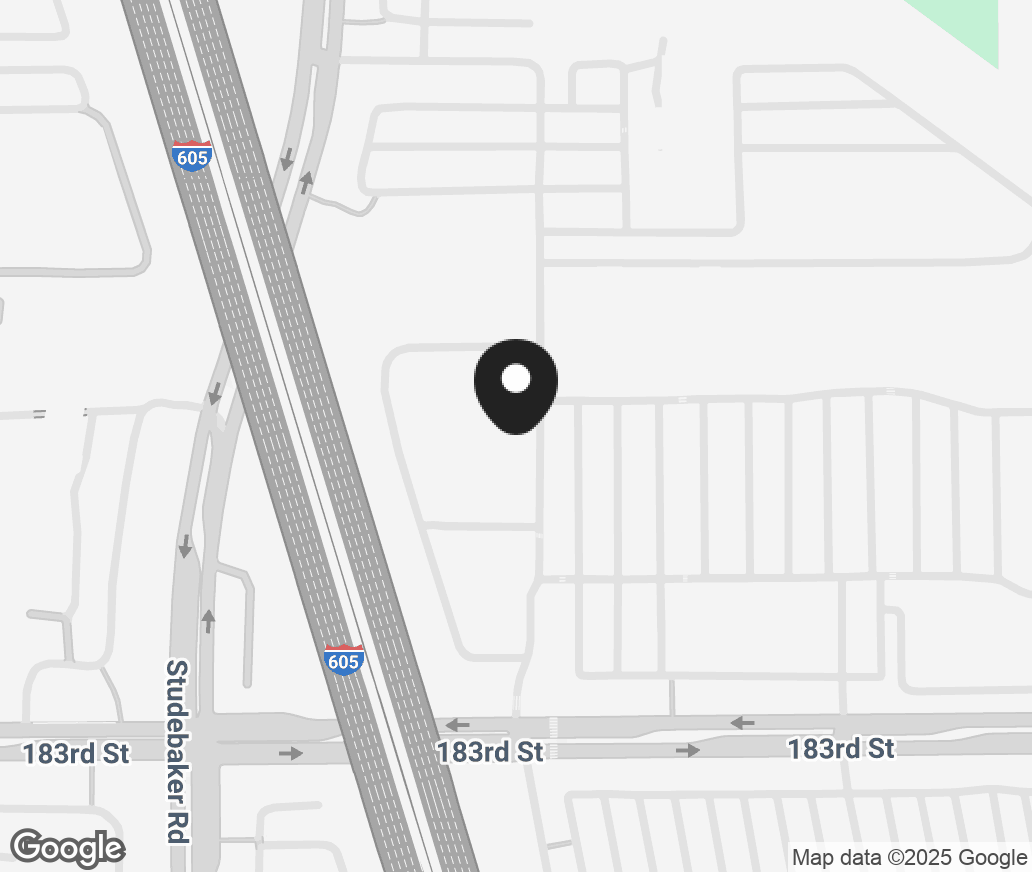 Google Map of 11111 183Rd Street, Cerritos CA 90703