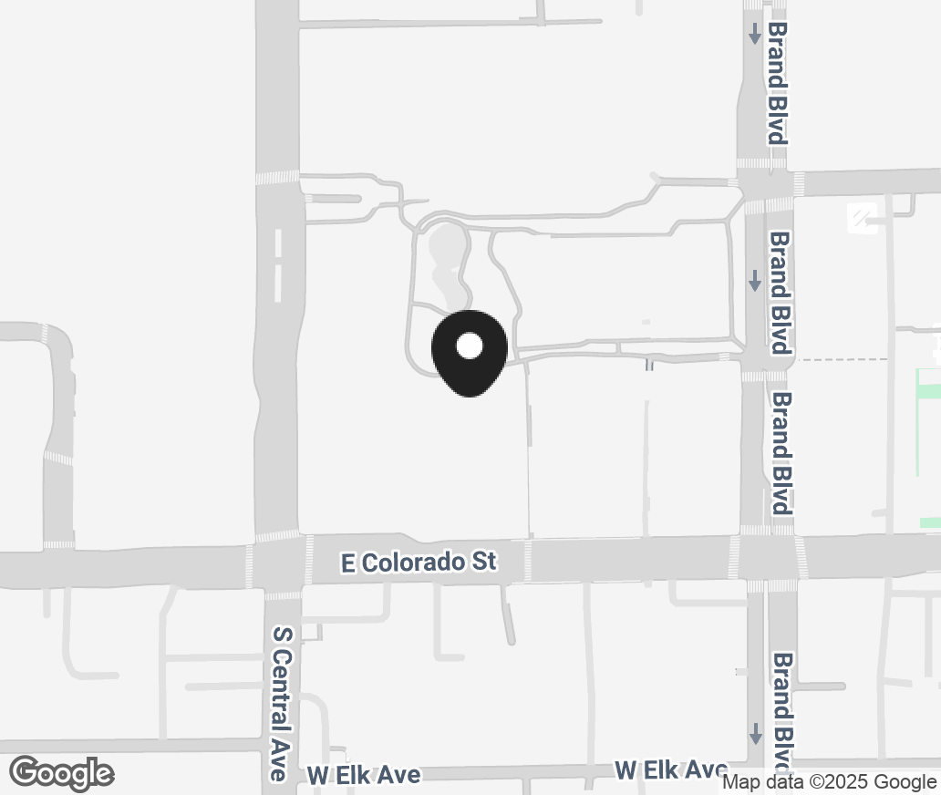 Google Map of 230 Americana Way, Glendale CA 91210