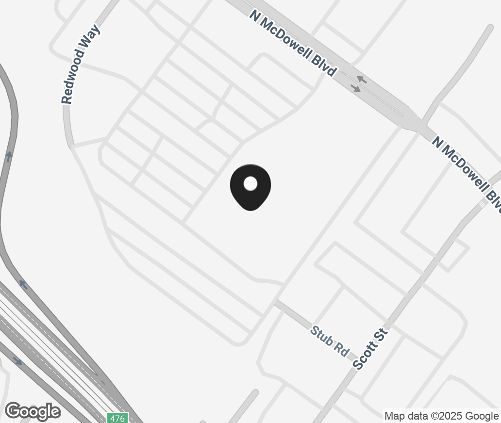 Google Map of 1363 N Mcdowell Blvd, Petaluma CA 94954