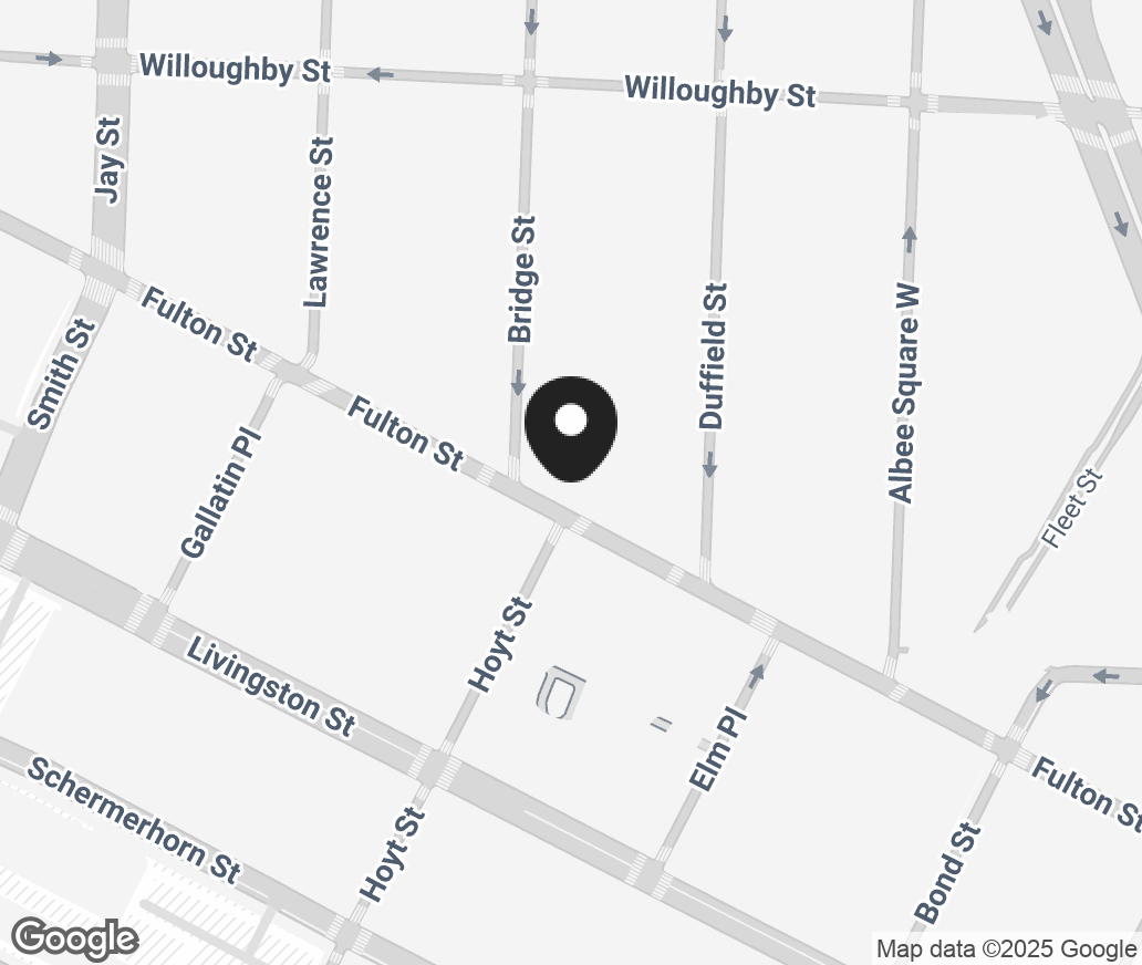 Google Map of 505 Fulton Street, Brooklyn NY 11201