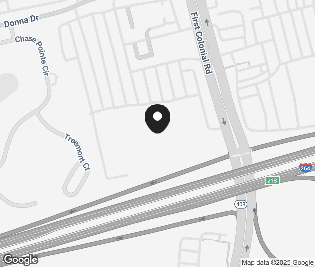 Google Map of 525 First Colonial Rd, Virginia Beach VA 23451