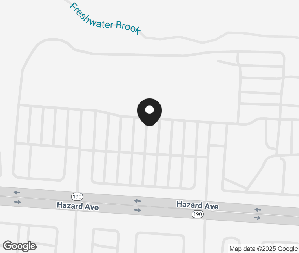 Google Map of 25 Hazard Avenue, Enfield CT 06082