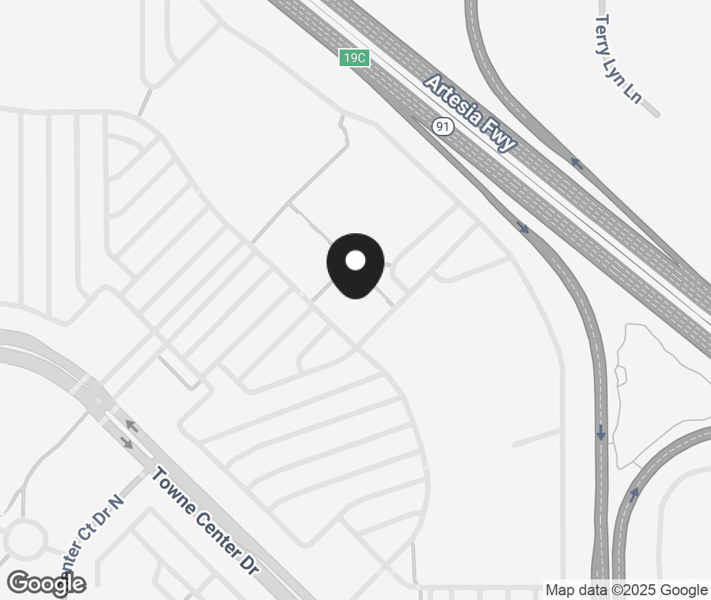 Google Map of 12771 Towne Center Drive, Cerritos CA 90703