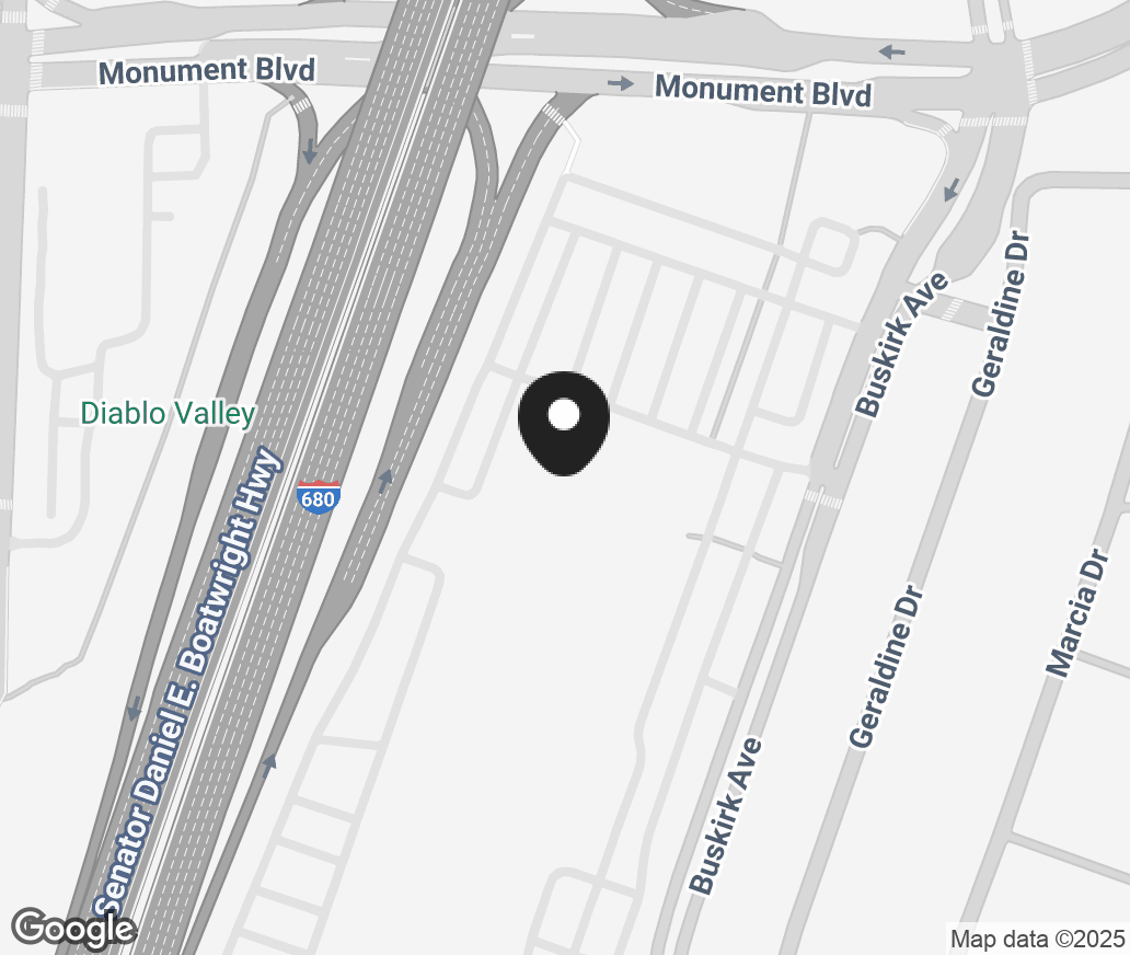 Google Map of 2302 Monument Blvd, Pleasant Hill CA 94523