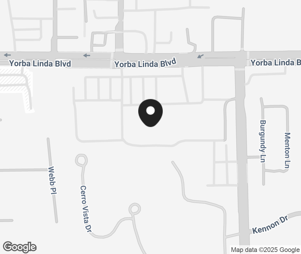 Google Map of 17506 Yorba Linda Blvd, Yorba Linda CA 92886