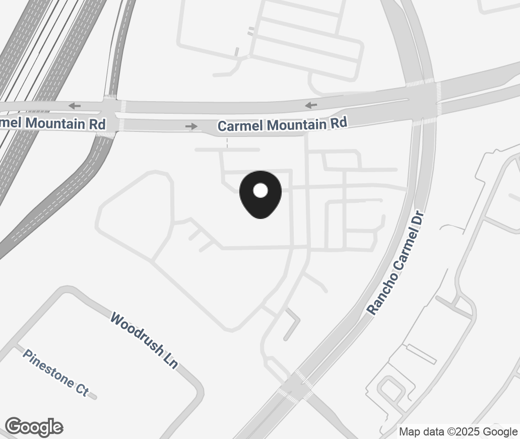 Google Map of 11485 Carmel Mountain Road, San Diego CA 92128