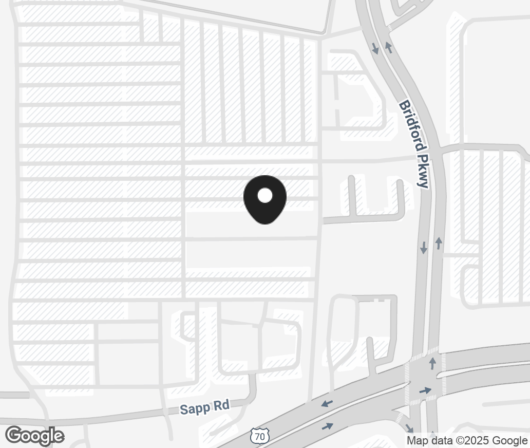 Google Map of 1210-A Bridford Parkway, Greensboro NC 27407