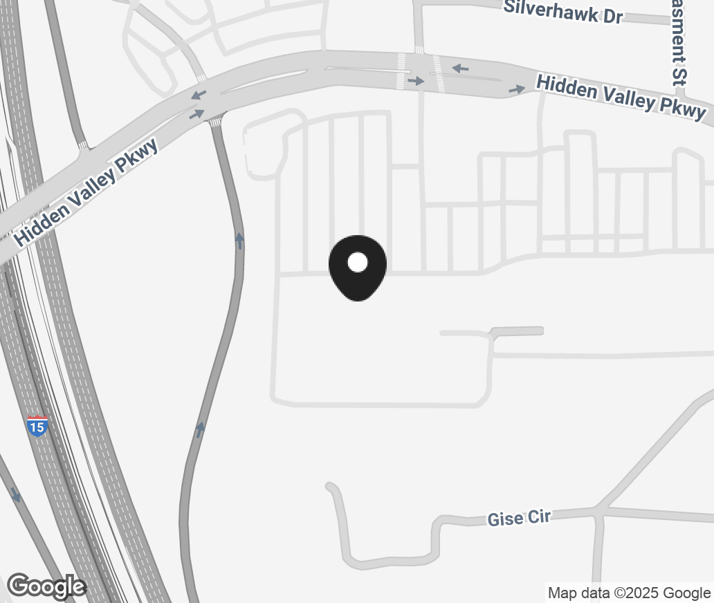 Google Map of 470 Hidden Valley Pkwy, Corona CA 92879