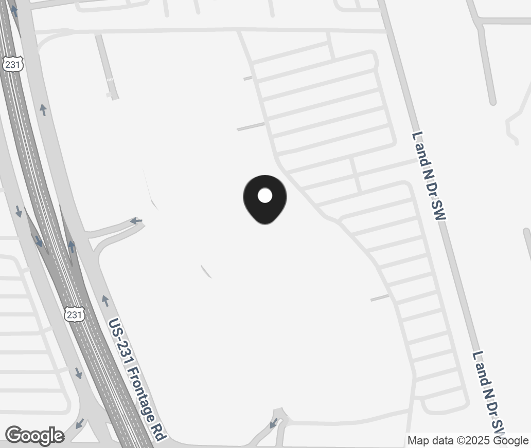 Google Map of 2801 Memorial Pkwy S.W., Huntsville AL 35801