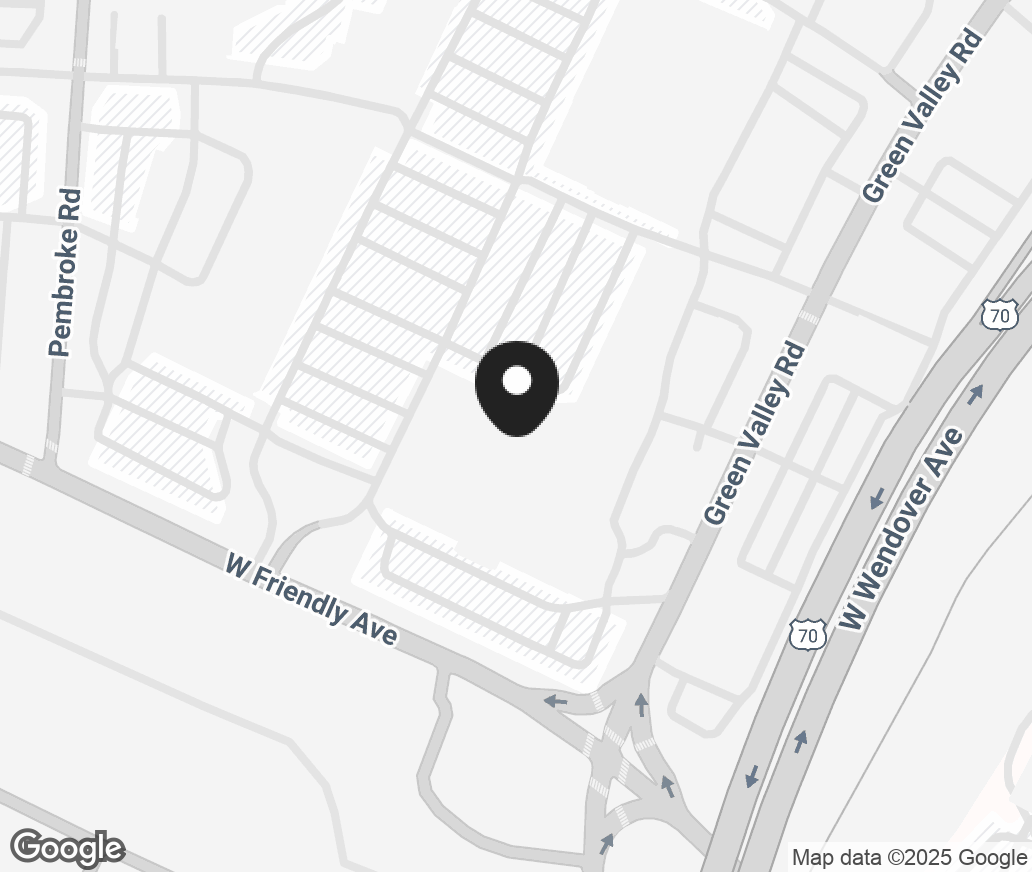 Google Map of 600 Friendly Center Road, Greensboro NC 27408