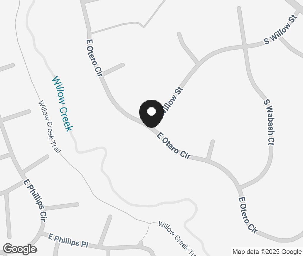 Google Map of 8368 S Willow Street, Littleton CO 80124