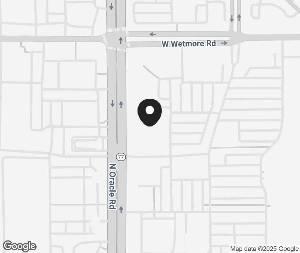 Google Map of 4320 N Oracle Road, Tucson AZ 85705