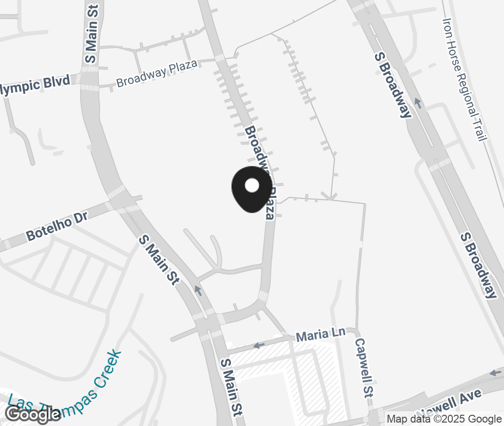 Google Map of 1301 Broadway Plaza, Walnut Creek CA 94596