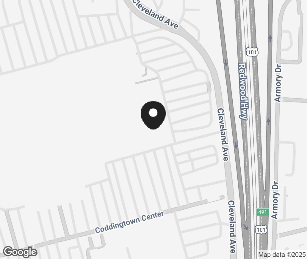 Google Map of 555 Coddingtown Mall, Santa Rosa CA 95401