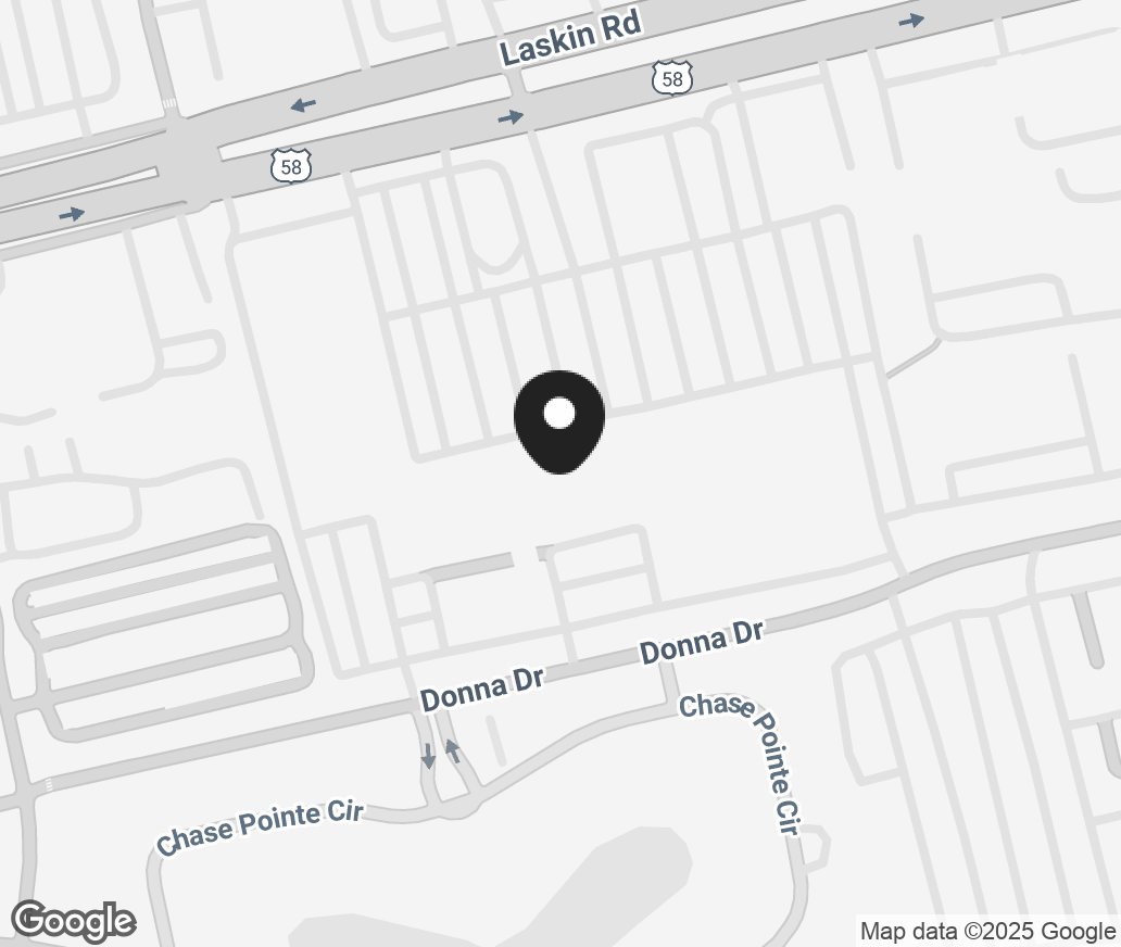 Google Map of 511 Hilltop Plaza, Virginia Beach VA 23454