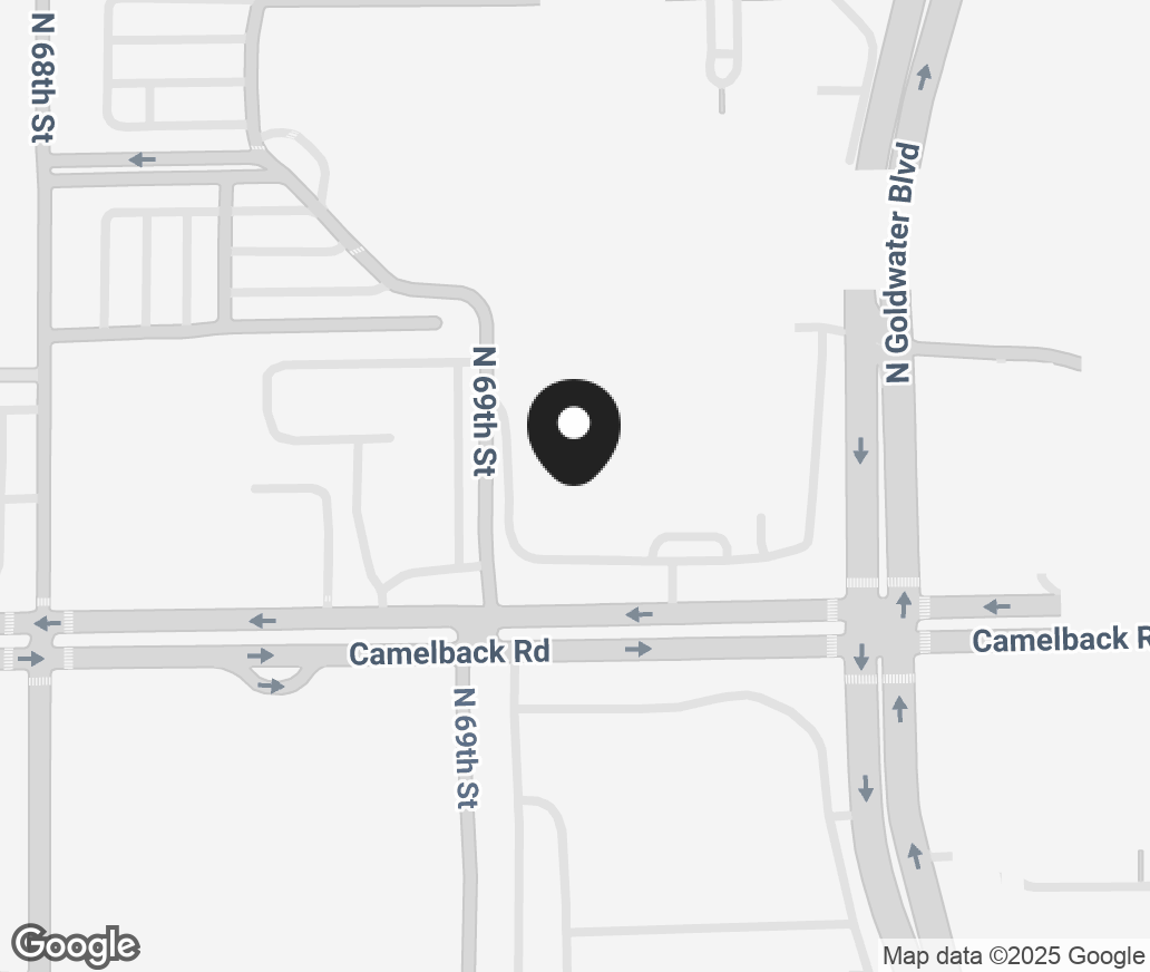 Google Map of 6900 East Camelback Rd., Scottsdale AZ 85251