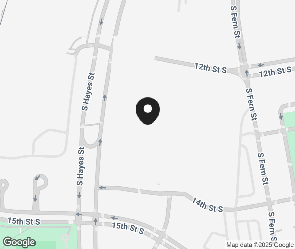 Google Map of 1400 S Hayes Street, Arlington VA 22202