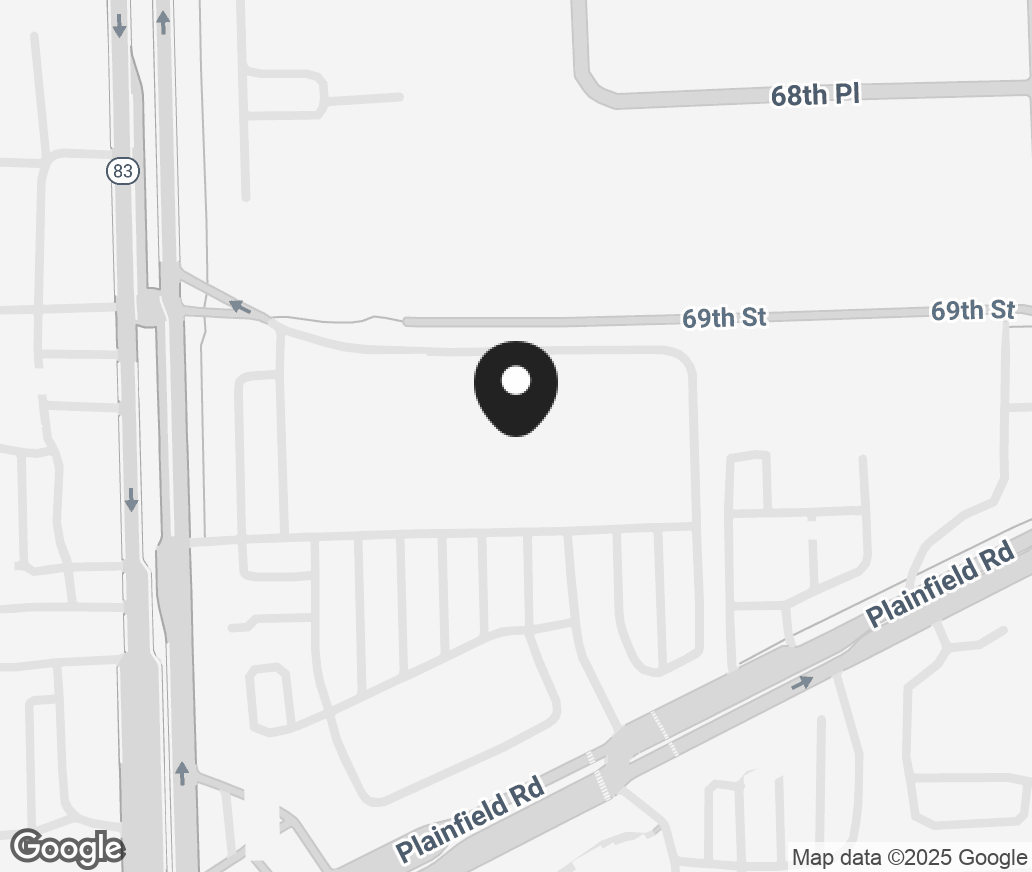 Google Map of 800 Plainfield Road, Willowbrook IL 60527